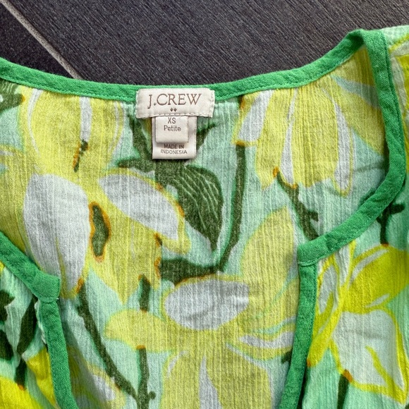 j crew floral tunic coverup - XS petite - Picture 3 of 4